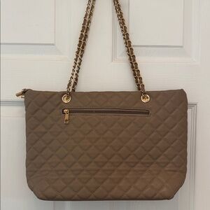 Quilted Tan Shoulder Bag & matching wallet